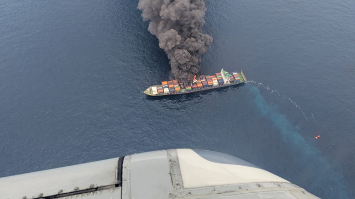 China lauds India's swift response in rescuing crew from cargo ship fire off Kerala coast