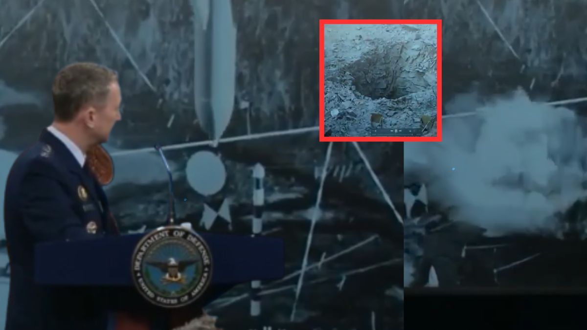 Watch: US Missile Tears Through Iran’s Deep Nuclear Core, Blasts Site Within Moments- Pentagon Releases Video